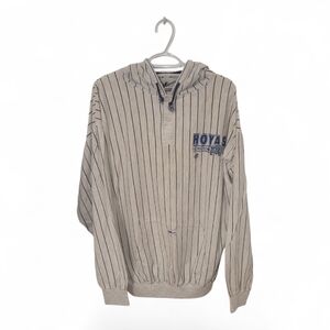 Vintage Georgetown Hoyas Pinstripe Jersey Hoodie Ravens Large Sportswear 90's